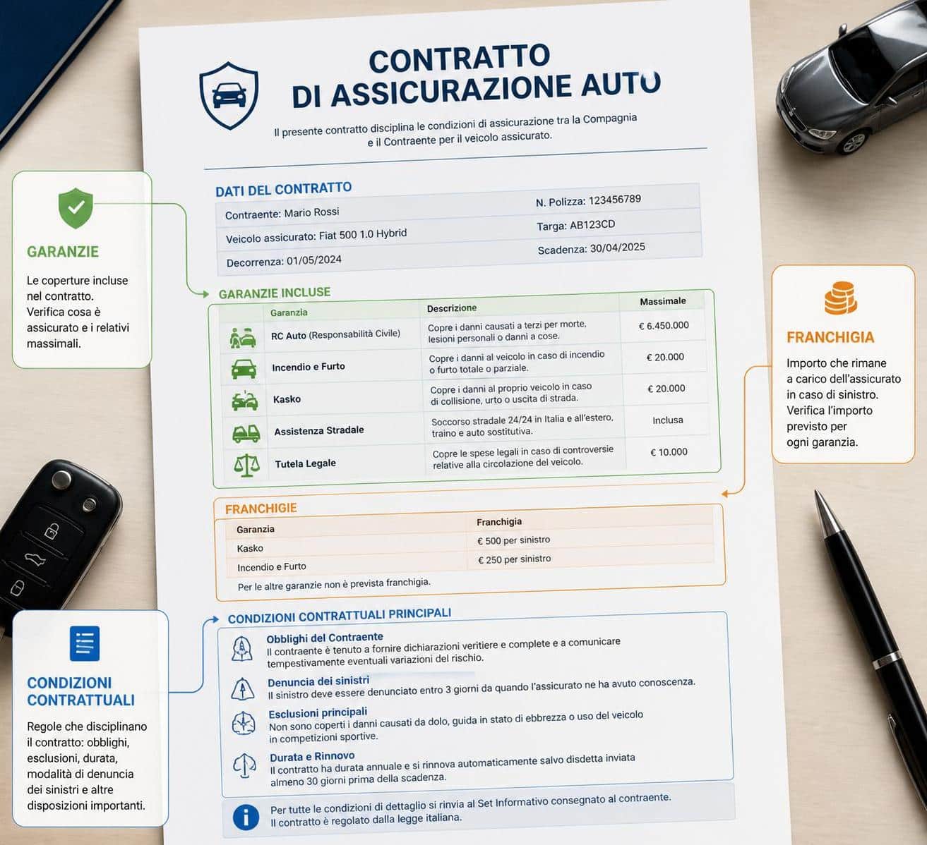 scopri quali garanzie controllare attentamente prima di firmare un'assicurazione auto per proteggerti al meglio da rischi e imprevisti.