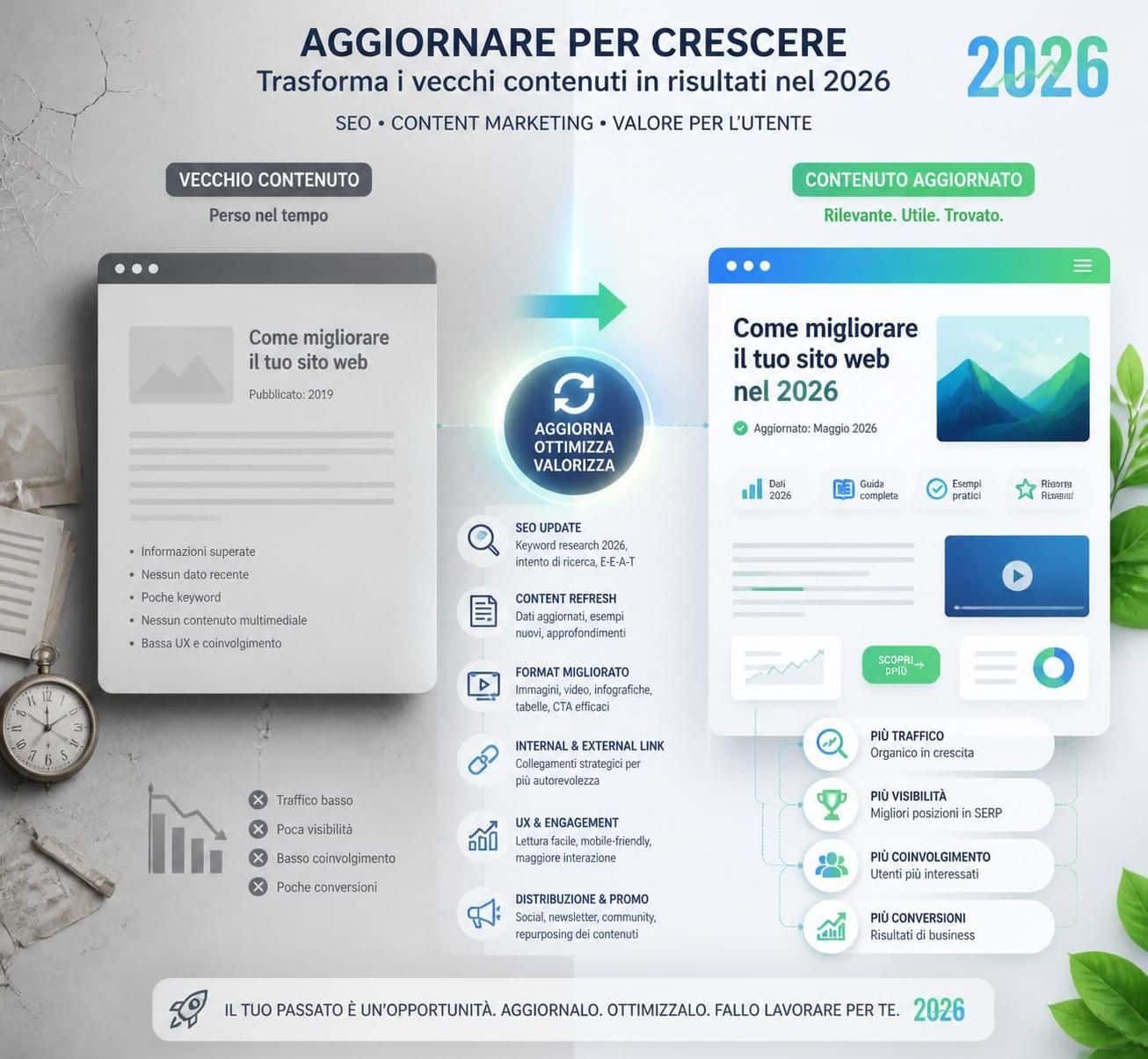 scopri come aggiornare i tuoi vecchi articoli facilmente senza doverli riscrivere da zero, migliorando contenuti e seo in modo efficace.