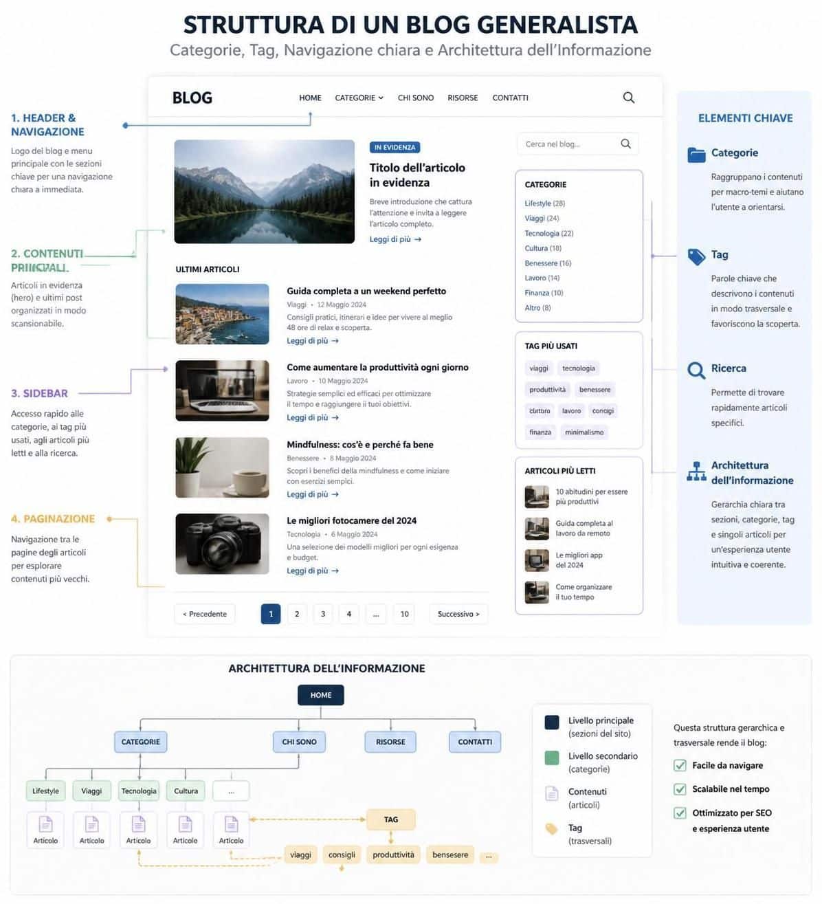 scopri come organizzare efficacemente le categorie di un blog generalista per migliorare la navigazione e l'esperienza degli utenti.