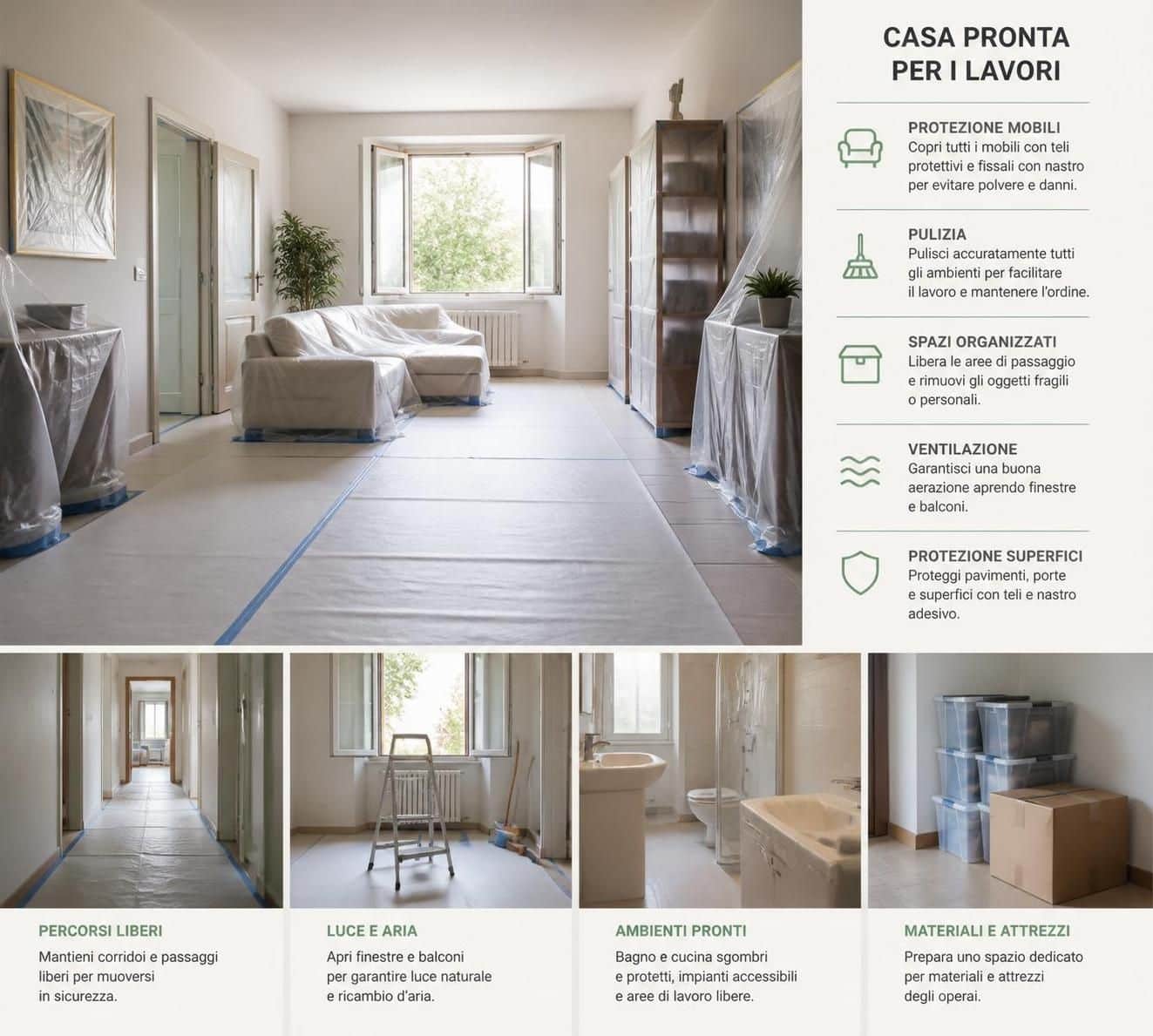 scopri i migliori consigli su come preparare la tua casa prima dell'arrivo degli operai, per un ambiente sicuro e organizzato durante i lavori.